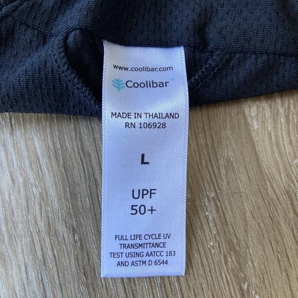 Coolibar Bikini Women Sz L Black White Stripped Sun Protective UPF 50+ - Picture 9 of 15